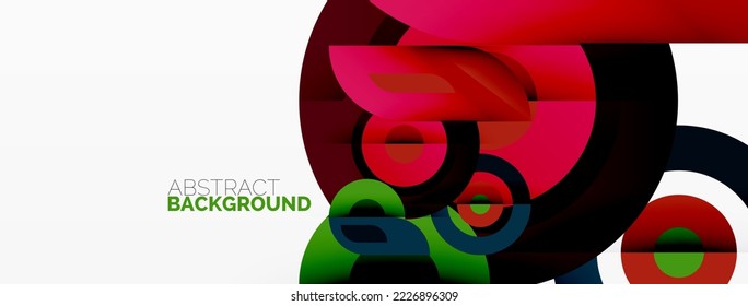 Rings and circles geometric abstract background for wallpaper, banner, backdrop