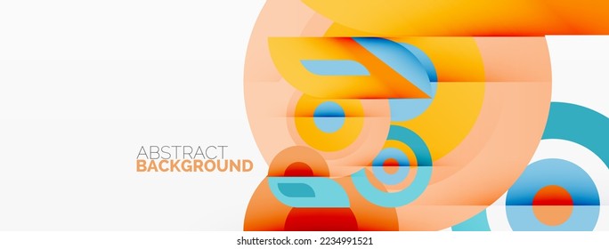 Rings and circles geometric abstract background for wallpaper, banner, backdrop