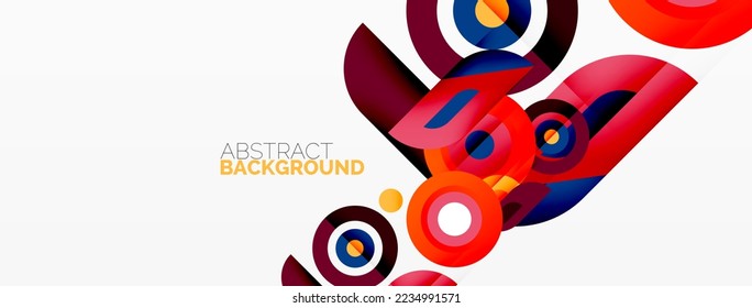 Rings and circles geometric abstract background for wallpaper, banner, backdrop