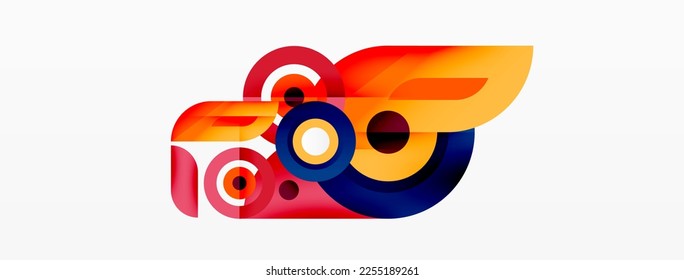 Rings and circles geometric abstract background for wallpaper, banner, backdrop