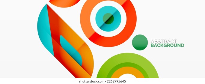 Rings and circles geometric abstract background for wallpaper, banner, backdrop