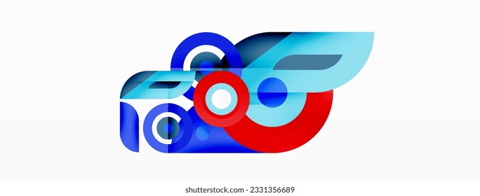 Rings and circles geometric abstract background for wallpaper, banner, backdrop