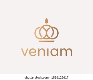 logo design queen capital initial letter mark symbol monogram crown circle  with business card template 5367495 Vector Art at Vecteezy