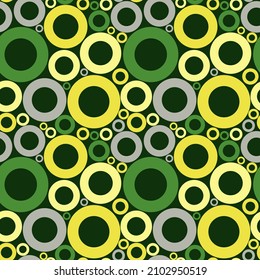 Rings of different sizes on a dark background. Seamless background for any use.