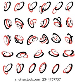 Rings. Elements for design. Vector illustration.
