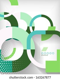 Rings geometric shapes abstract background