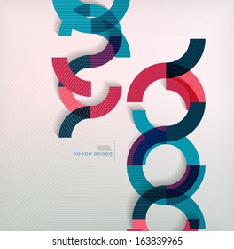 Rings geometric shapes abstract background