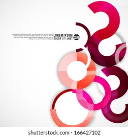 Rings geometric shapes abstract background and space for your text , vector illustration