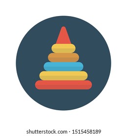 rings glyph flat vector icon