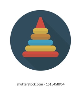 rings glyph flat vector icon