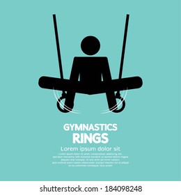 Rings Gymnastics Vector Illustration