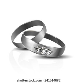 rings icon black wedding Vector