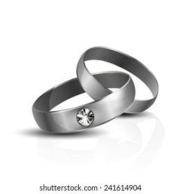 rings icon black wedding Vector