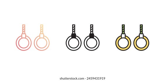 Rings icon design with white background stock illustration