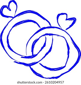 rings icon in doodle style