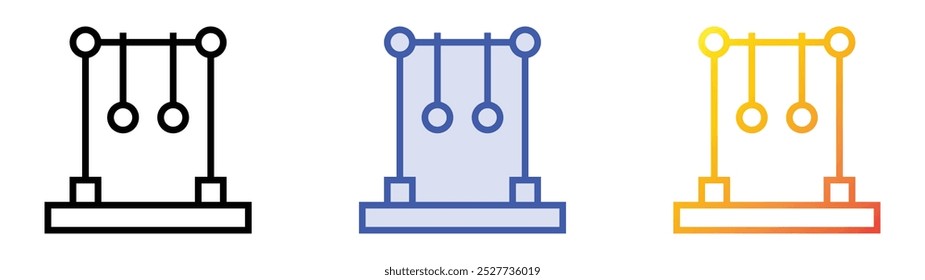 ícone toques. Design de estilo linear, preenchimento azul e gradiente isolado em plano de fundo branco