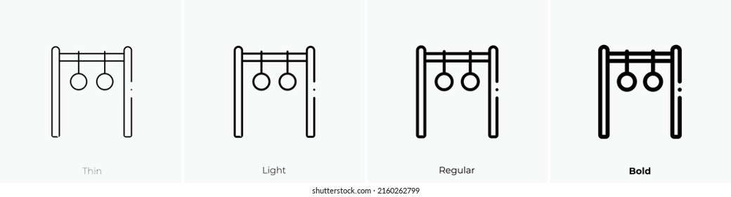 rings icon. Linear style sign isolated on white background. Vector illustration.