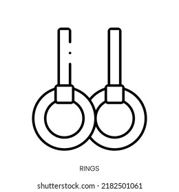 rings icon. Linear style sign isolated on white background. Vector illustration