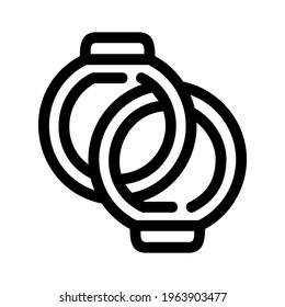 rings icon or logo isolated sign symbol vector illustration - high quality black style vector icons
