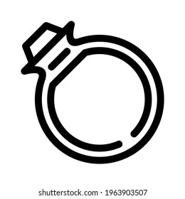 rings icon or logo isolated sign symbol vector illustration - high quality black style vector icons
