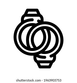 rings icon or logo isolated sign symbol vector illustration - high quality black style vector icons
