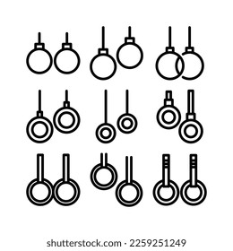 rings icon or logo isolated sign symbol vector illustration - high quality black style vector icons
