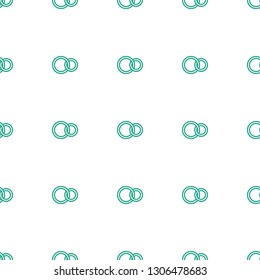 rings icon pattern seamless white background. Editable outline rings icon. rings icon pattern for web and mobile.