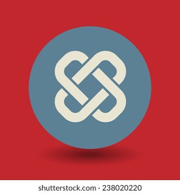 Rings icon or sign, vector illustration