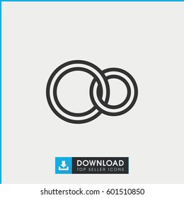 Rings Icon Simple Outline Rings Vector Stock Vector (royalty Free 