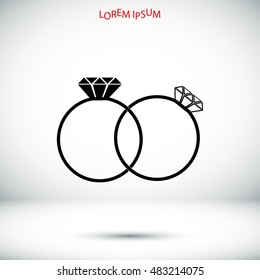 rings icon, vector best flat icon, EPS