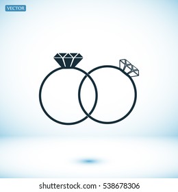 rings icon, vector best flat icon, EPS