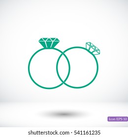 rings icon, vector best flat icon, EPS