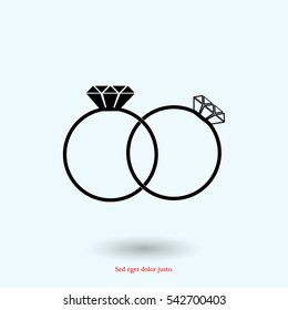 rings icon, vector best flat icon, EPS
