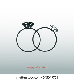 rings icon, vector best flat icon, EPS