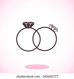 rings icon, vector best flat icon, EPS