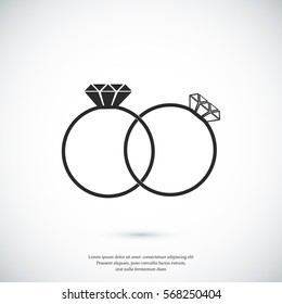 rings icon, vector best flat icon, EPS