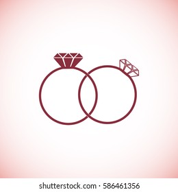 rings icon, vector best flat icon, EPS