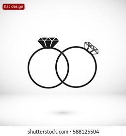 rings icon, vector best flat icon, EPS