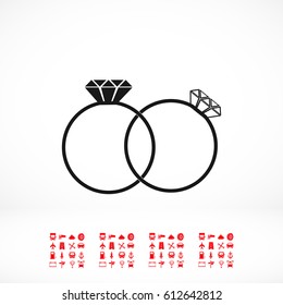 rings icon, vector best flat icon, EPS