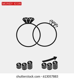 rings icon, vector best flat icon, EPS