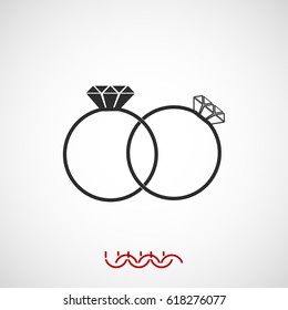 rings icon, vector best flat icon, EPS