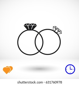 rings icon, vector best flat icon, EPS