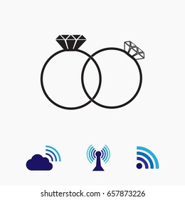 rings icon, vector best flat icon, EPS
