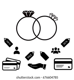 rings icon, vector best flat icon, EPS