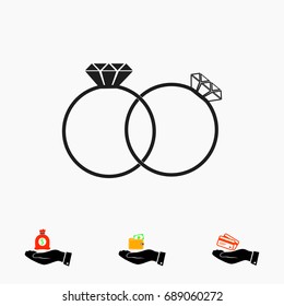 rings icon, vector best flat icon, EPS