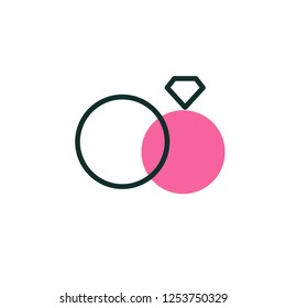 rings icon vector design. icon design with modern style