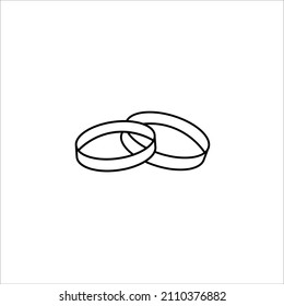 rings icon vector illustration, 10 eps