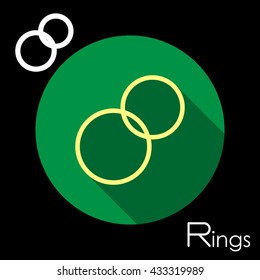 Rings icon. Vector illustration