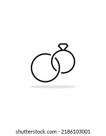 rings 
 icon vector illustration, eps 10