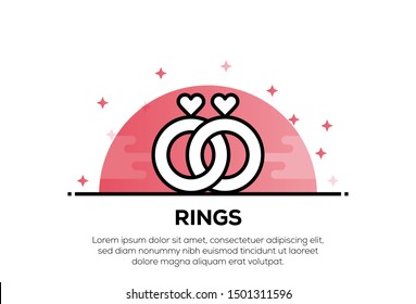 RINGS AND ILLUSTRATION ICON CONCEPT